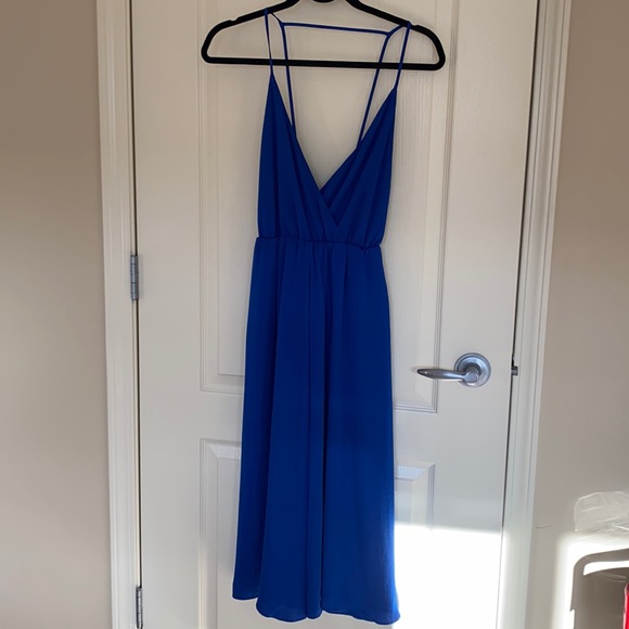 Talula Halter Midi dress- Blue - Picture 4 of 7